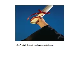 GED® High School Equivalency Diploma