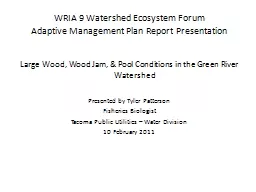 WRIA 9 Watershed Ecosystem Forum