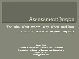 Assessment Jargon