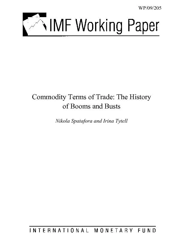Commodity Terms of Trade: The History of Booms and Busts  Nikola Spata