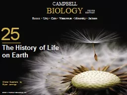 The History of Life on Earth