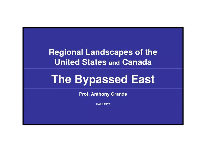 Regional Landscapes of the