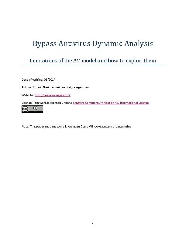 Bypass Antivirus Dynamic Analysis