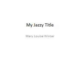 My Jazzy Title