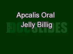 Apcalis Oral Jelly Billig
