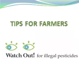 TIPS FOR FARMERS