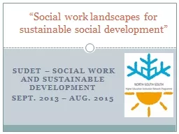 SUDET – SOCIAL WORK AND SUSTAINABLE DEVELOPMENT