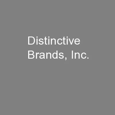 Distinctive Brands, Inc.