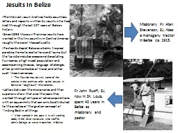 Jesuits In Belize