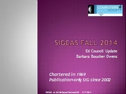 SIGCAS Fall 2014
