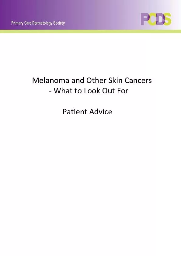 elanomaand Other Skin Cancers                     What to Look