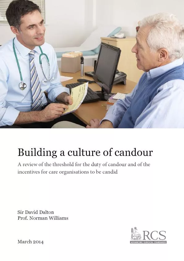 Building a culture of candour