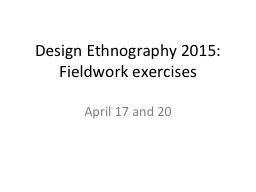 Design Ethnography 2015: