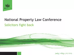 National Property Law Conference
