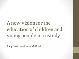 A new vision for the education of children and young people