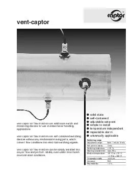 vent-captor air flow monitors are solid state switch and monitoring de