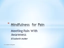 Meeting Pain With Awareness