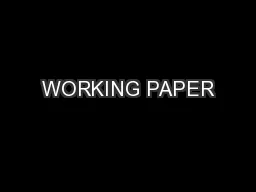 WORKING PAPER
