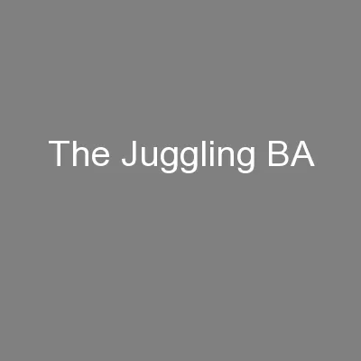 The Juggling BA