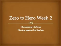 Zero to Hero Week 2