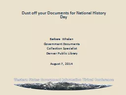Dust off your Documents for National History Day