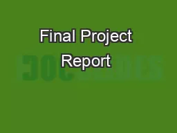 Final Project Report 