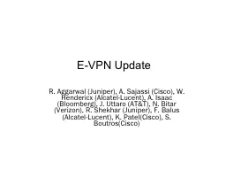 E-VPN Update