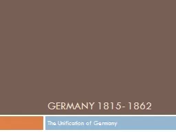 Germany 1815- 1862