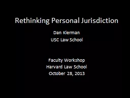 Rethinking Personal Jurisdiction