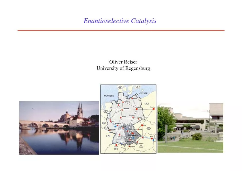 Enantioselective CatalysisUniversity of Regensburg