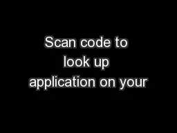 Scan code to look up application on your