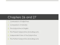 Chapters 26 and 27