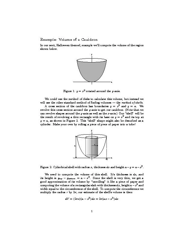 Example: Volume of a Cauldron