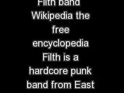The Filth  By Filth band  Wikipedia the free encyclopedia Filth is a hardcore punk band