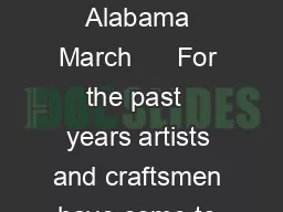 rd Annual Arts and Crafts Festival Fairhope Alabama March      For the past  years artists