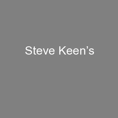 Steve Keen’s