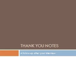 Thank you notes