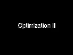 Optimization II