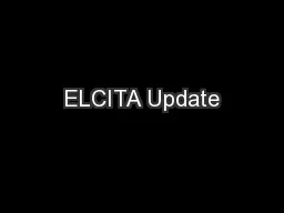 ELCITA Update