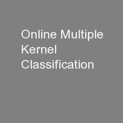 Online Multiple Kernel Classification