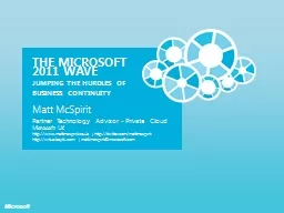 The Microsoft 2011 wave