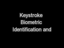 Keystroke Biometric Identification and