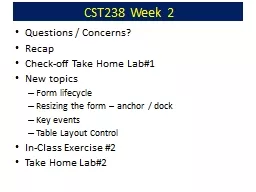 CST238 Week 2