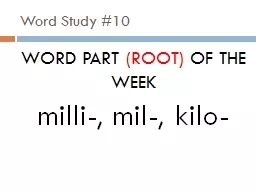 Word Study #10