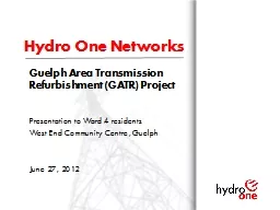 1 Hydro One Networks