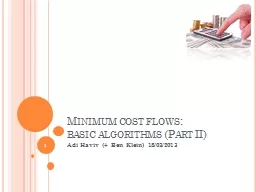 Minimum cost flows: