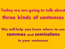 There are 3 Kinds of Sentences