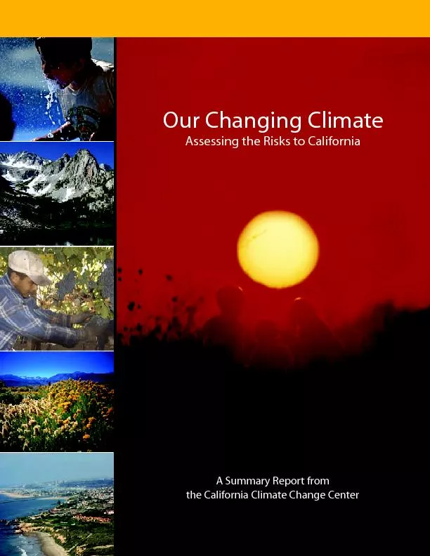 OUR CHANGING CLIMATE