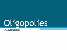 Oligopolies