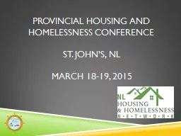 Provincial housing and homelessness conference